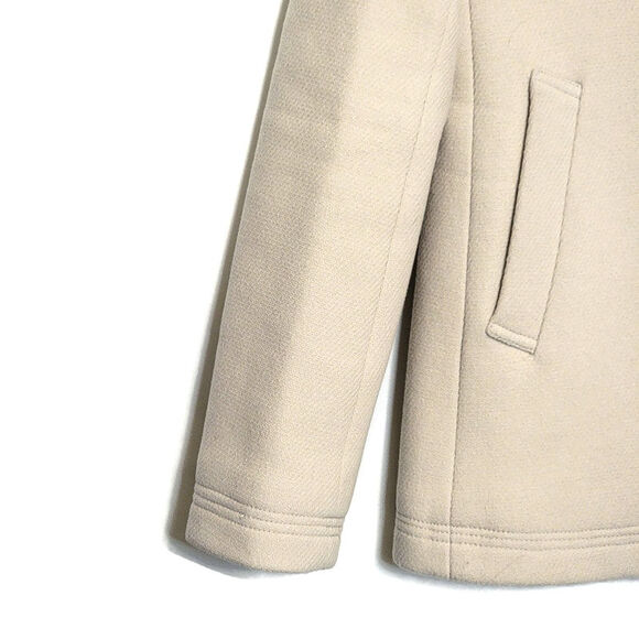 J.Crew Stadium Cloth Wool Cream Peacoat Double Breasted Classic Winter Coat 10T - Picture 8 of 16